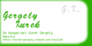 gergely kurek business card